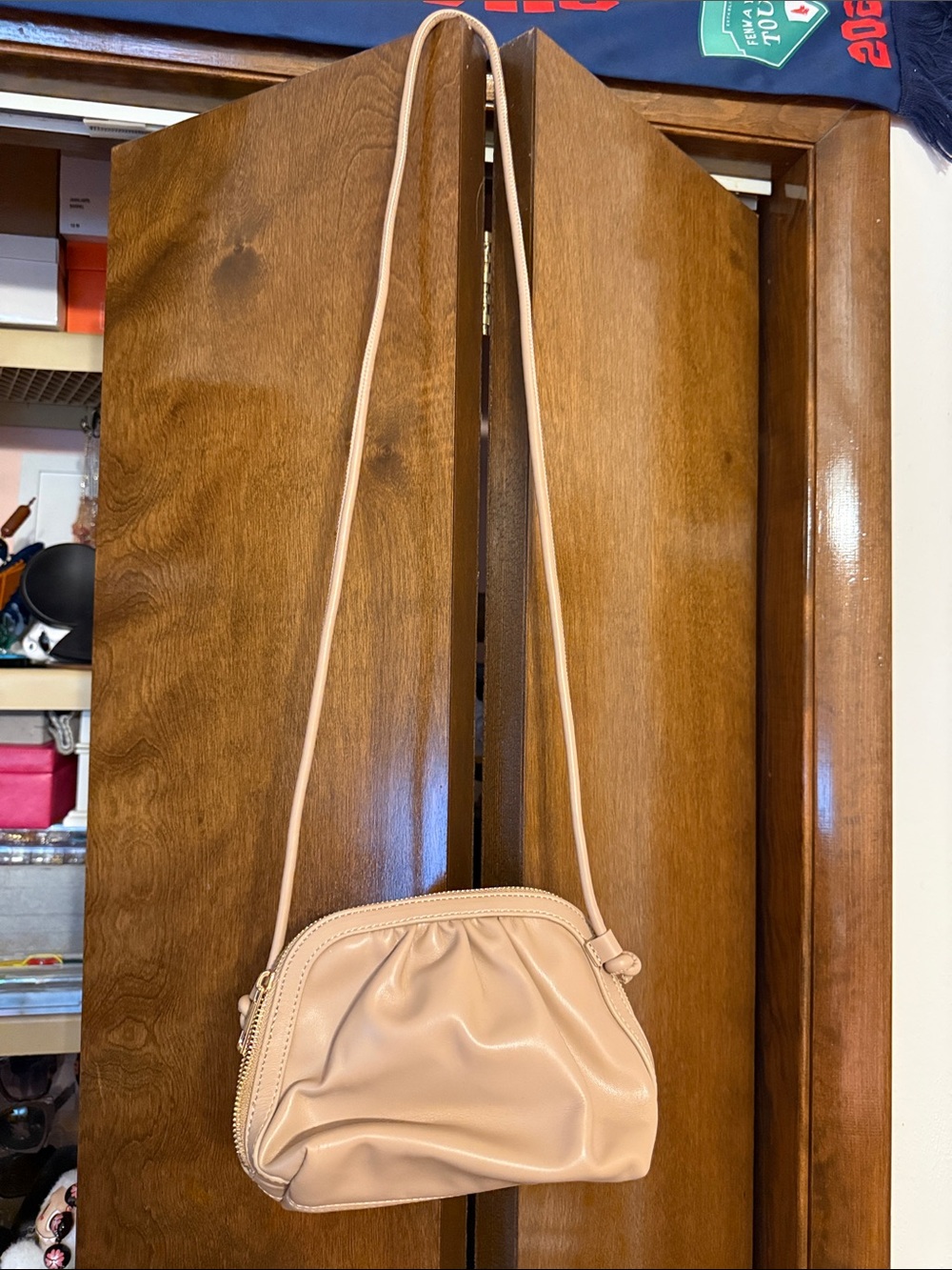 Old Navy Nude Gathered Crossbody Bag